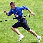 Fernando Torres works to power Atletico’s forward line