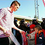 F. Torres dress as Wise Men to 44 Down's Syndrome children