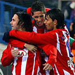 Atletico of Madrid beats Osasuna at Vicente Calderon Stadium (1-0)