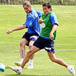 F. Torres starts to get ready to the final match at Pamplona