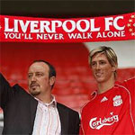 Benítez y Gerrard, impresionados con el golazo de Torres al Chelsea