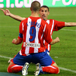 Atletico of Madrid beat the leader at Vicente Calderon Stadium (2-1)